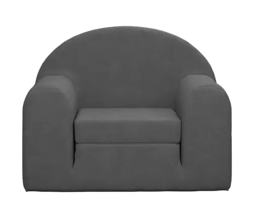 Bērnu Dīvāngulta, Antracītpelēka, Mīksts Plīšs Vidaxl