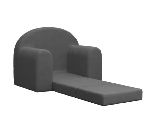 Bērnu Dīvāngulta, Antracītpelēka, Mīksts Plīšs Vidaxl