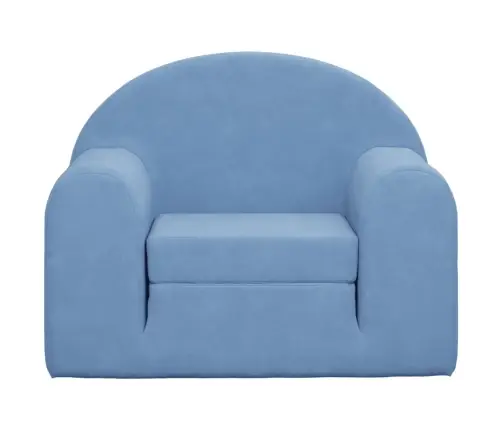 Bērnu Dīvāngulta, Zila, Mīksts Plīšs Vidaxl