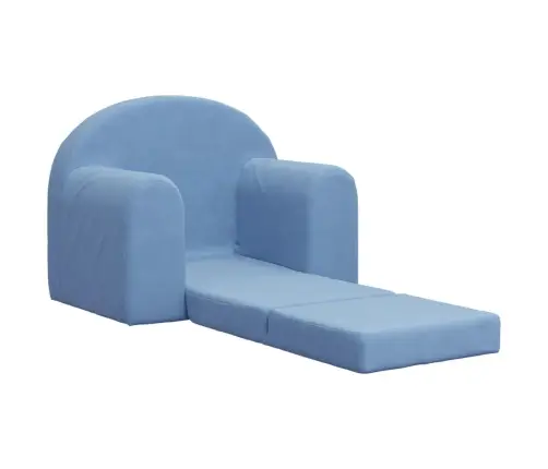 Bērnu Dīvāngulta, Zila, Mīksts Plīšs Vidaxl
