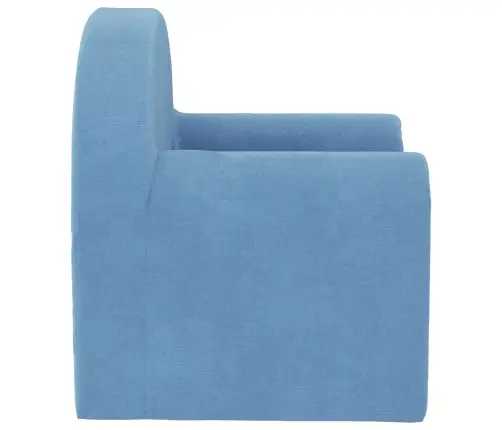 Bērnu Dīvāngulta, Zila, Mīksts Plīšs Vidaxl