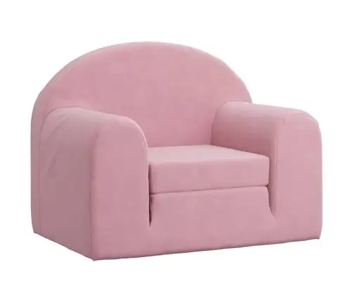 Bērnu Dīvāngulta, Rozā, Mīksts Plīšs Vidaxl