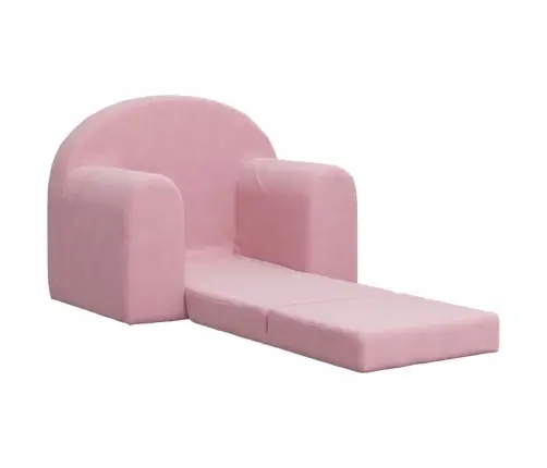 Bērnu Dīvāngulta, Rozā, Mīksts Plīšs Vidaxl