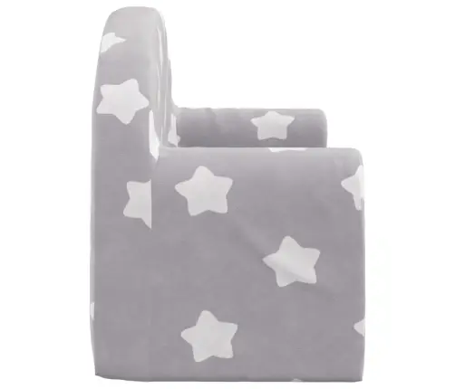 Vaikiška Dvivietė Sofa-Lova, Pilka, Pliušas, Su Žvaigždėmis