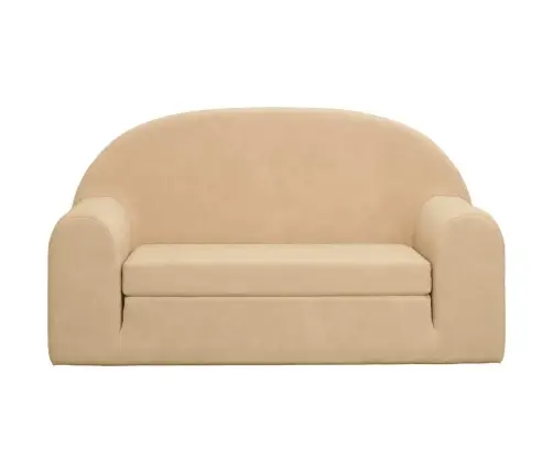 Divvietīga Bērnu Dīvāngulta, Krēmkrāsa, Mīksts Plīšs Vidaxl