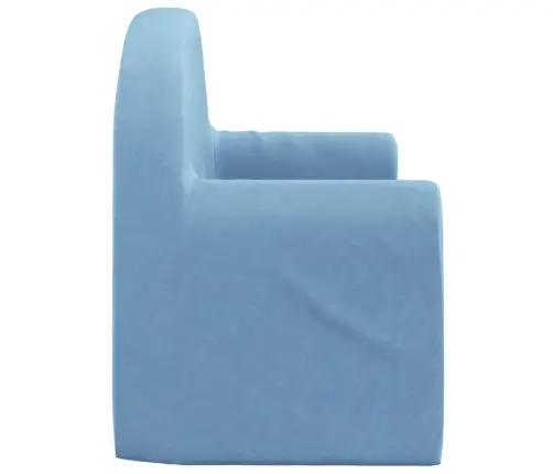 Divvietīga Bērnu Dīvāngulta, Zila, Mīksts Plīšs Vidaxl