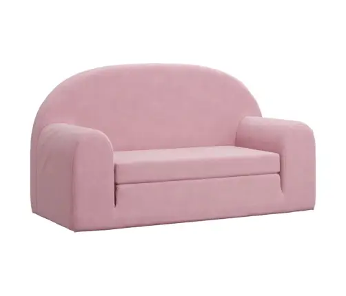 2-Kohaline Laste Diivanvoodi, Roosa, Pehme Plüüs