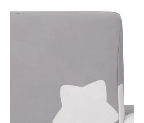 2-Kohaline Laste Diivanvoodi Tähtedega, Helehall, Pehme Plüüs