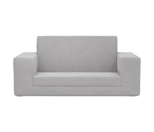 Divvietīga Bērnu Dīvāngulta, Gaiši Pelēka, Plīšs Vidaxl