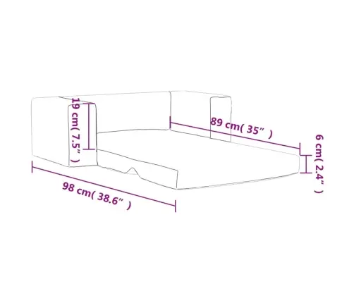 Divvietīga Bērnu Dīvāngulta, Gaiši Pelēka, Plīšs Vidaxl