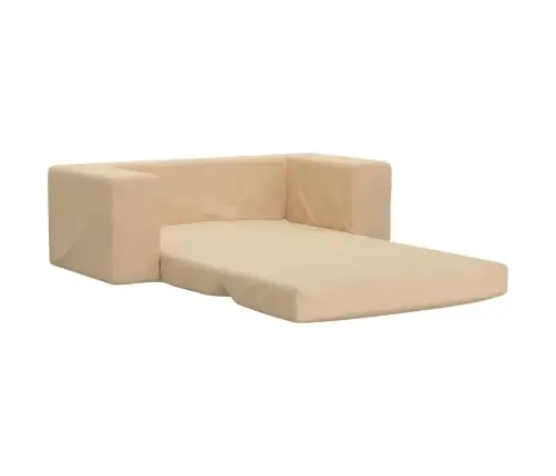 Divvietīga Bērnu Dīvāngulta, Krēmkrāsa, Mīksts Plīšs Vidaxl