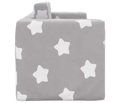 Divvietīga Bērnu Dīvāngulta, Gaiši Pelēka Ar Zvaigznēm, Plīšs Vidaxl