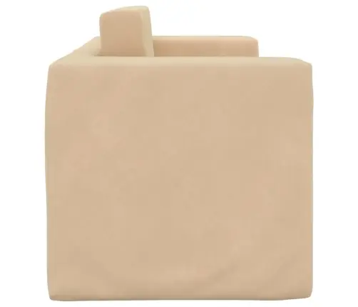 Divvietīga Bērnu Dīvāngulta, Krēmkrāsa, Mīksts Plīšs Vidaxl