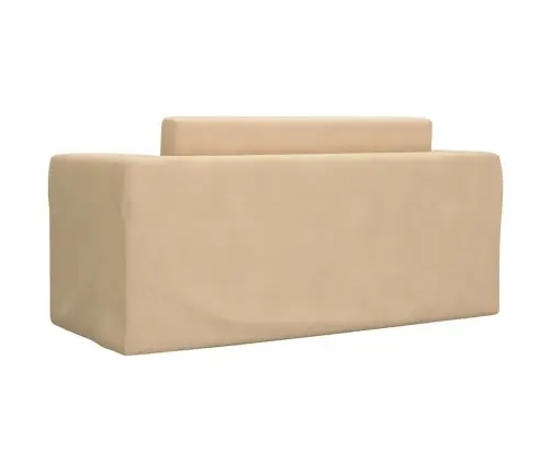 Divvietīga Bērnu Dīvāngulta, Krēmkrāsa, Mīksts Plīšs Vidaxl