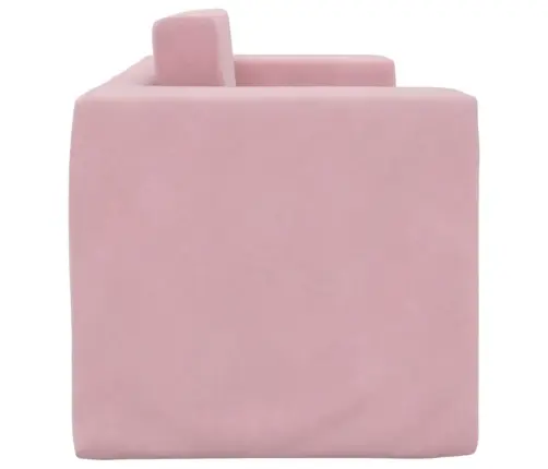 Divvietīga Bērnu Dīvāngulta, Rozā, Mīksts Plīšs Vidaxl