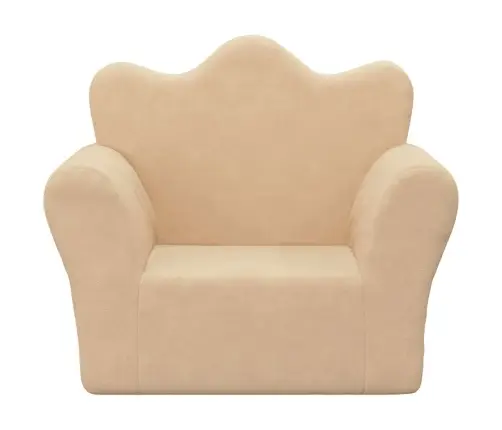 Bērnu Dīvāna, Krēmkrāsas, Mīksts Plīšs Vidaxl