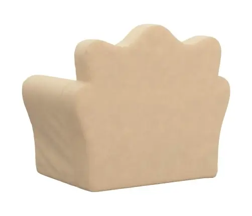 Bērnu Dīvāna, Krēmkrāsas, Mīksts Plīšs Vidaxl