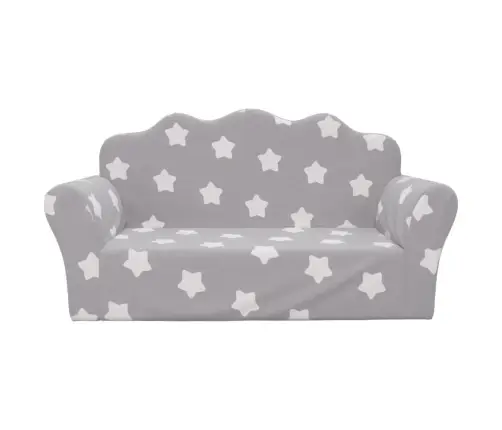 2-Kohaline Lastediivan Tähtedega, Helehall, Pehme Plüüs