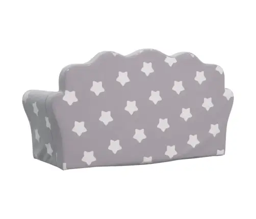 2-Kohaline Lastediivan Tähtedega, Helehall, Pehme Plüüs