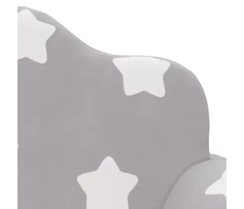 2-Kohaline Lastediivan Tähtedega, Helehall, Pehme Plüüs