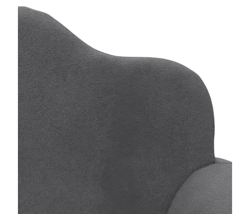 Vaikiška Dvivietė Sofa, Antracito Spalvos, Minkštas Pliušas