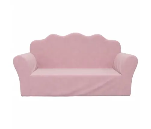 Vaikiška Dvivietė Sofa, Rožinė, Minkštas Pliušinis