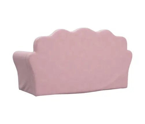 Vaikiška Dvivietė Sofa, Rožinė, Minkštas Pliušinis