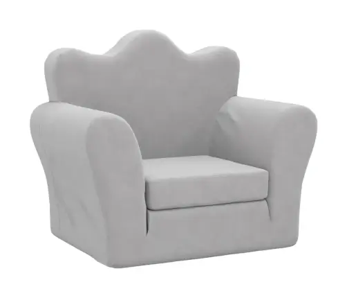 Bērnu Dīvāngulta, Gaiši Pelēka, Mīksts Plīšs Vidaxl