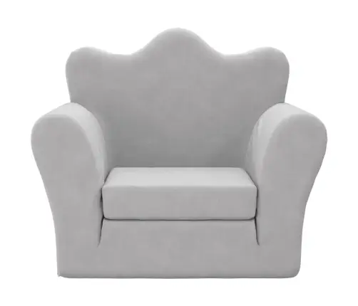 Bērnu Dīvāngulta, Gaiši Pelēka, Mīksts Plīšs Vidaxl