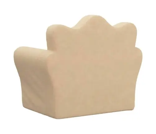 Bērnu Dīvāngultas, Krēmkrāsas, Mīksts Plīšs Vidaxl