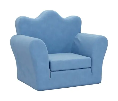 Vaikiška Sofa-Lova, Mėlynos Spalvos, Minkštas Pliušas