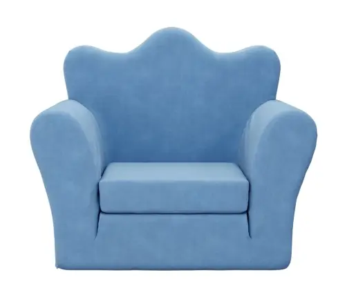 Vaikiška Sofa-Lova, Mėlynos Spalvos, Minkštas Pliušas