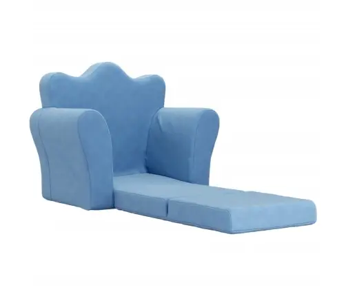 Vaikiška Sofa-Lova, Mėlynos Spalvos, Minkštas Pliušas