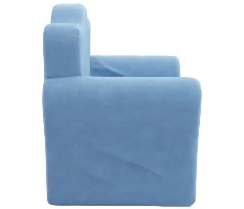 Vaikiška Sofa-Lova, Mėlynos Spalvos, Minkštas Pliušas