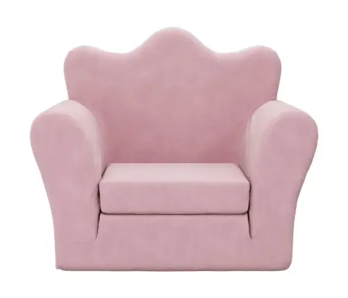 Bērnu Dīvāngulta, Rozā, Mīksts Plīšs Vidaxl