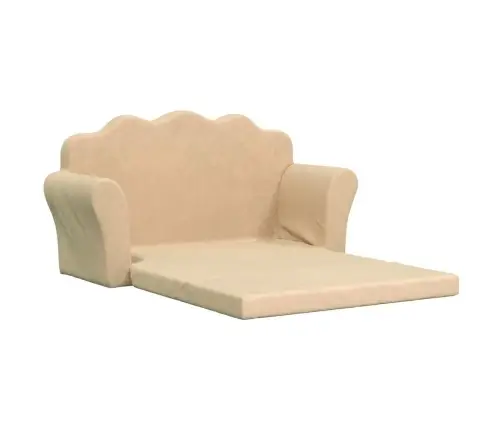 2-Kohaline Laste Diivanvoodi, Kreemjas, Pehme Plüüs