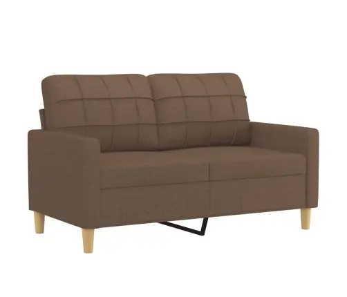 Divvietīgs Dīvāns Ar Spilveniem, Brūns, 120 Cm, Audums Vidaxl