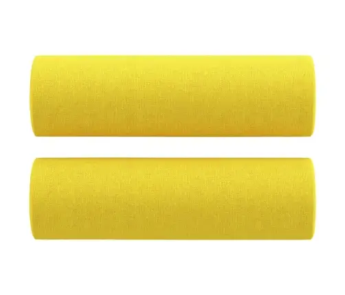 Divvietīgs Dīvāns Ar Spilveniem, Gaiši Dzeltens, 120 Cm, Audums Vidaxl