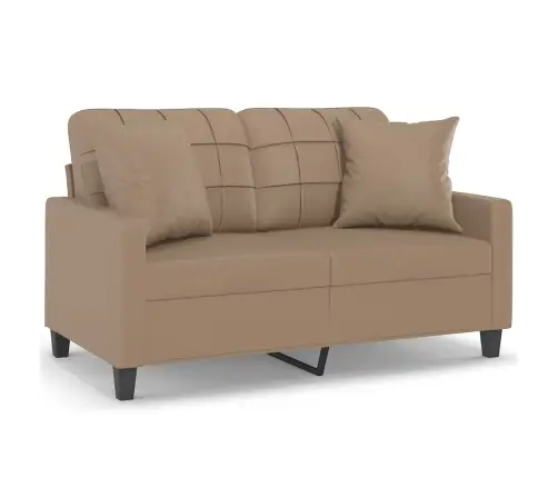 2-Kohaline Diivan Patjadega, Kapučīno, 120 cm Kunstnahk