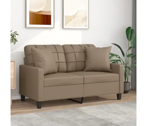 2-Kohaline Diivan Patjadega, Kapučīno, 120 cm Kunstnahk