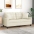 Dvivietė Sofa Su Pagalvėlėmis, Kreminė, 140cm Dirbtinė Oda