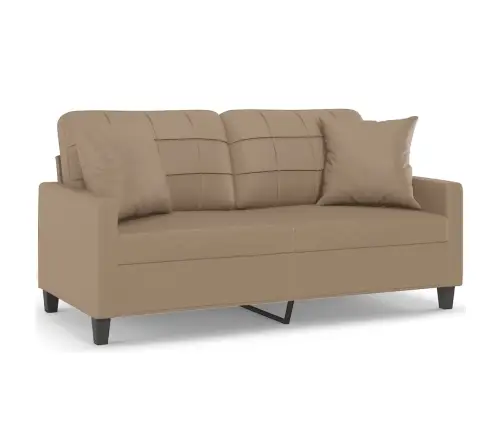 2-Kohaline Diivan Patjadega, Kapučīno, 140 cm Kunstnahk