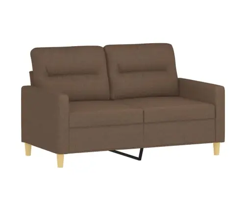 Divvietīgs Dīvāns Ar Spilveniem, Brūns, 120 Cm, Audums Vidaxl