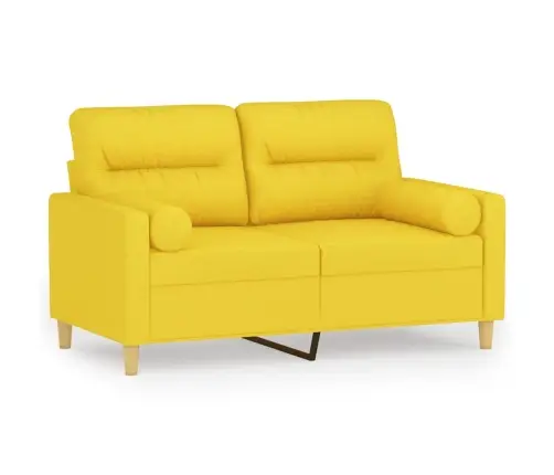 2-Kohaline Diivan Patjadega, Helekollane, 120 cm Kangas