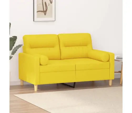 2-Kohaline Diivan Patjadega, Helekollane, 120 cm Kangas