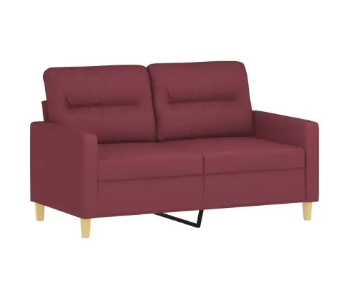 Divvietīgs Dīvāns Ar Spilveniem, Vīnsarkans, 120 Cm, Audums Vidaxl