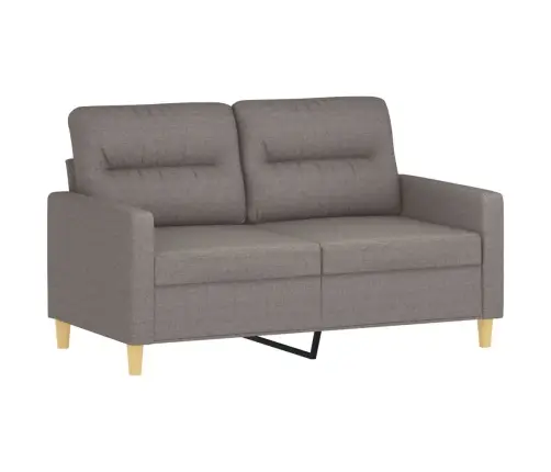 Divvietīgs Dīvāns Ar Spilveniem, Pelēkbrūns, 120 Cm, Audums Vidaxl