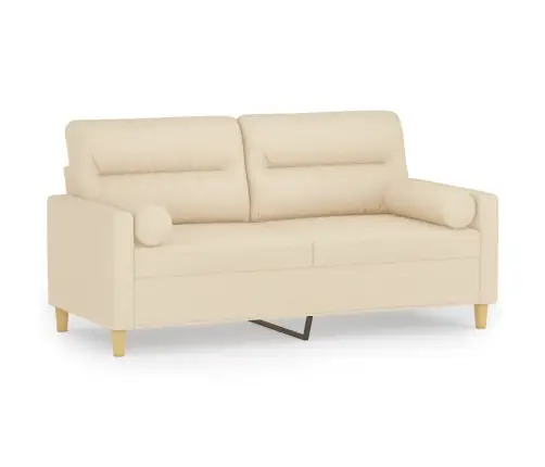 2-Kohaline Diivan Patjadega, Kreemjas, 140 cm Kangas