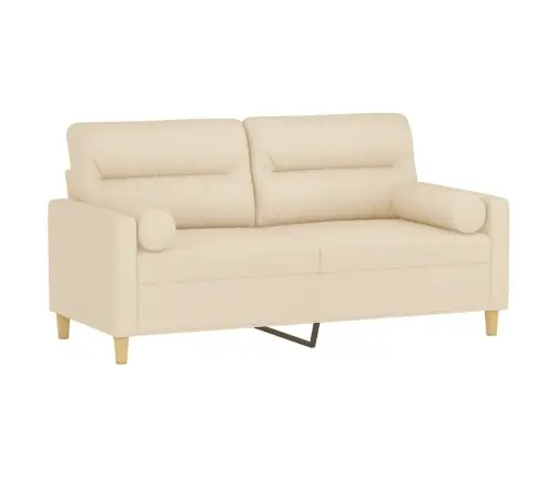 2-Kohaline Diivan Patjadega, Kreemjas, 140 cm Kangas