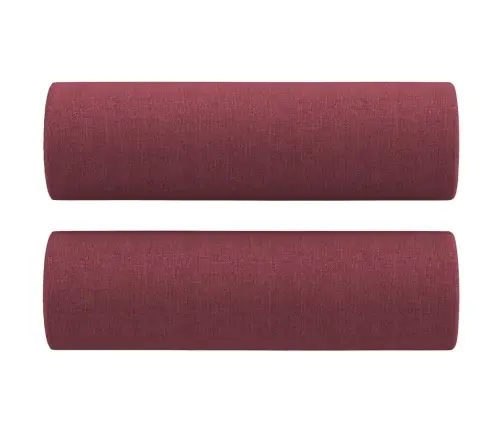 Divvietīgs Dīvāns Ar Spilveniem, Vīnsarkans, 140 Cm, Audums Vidaxl